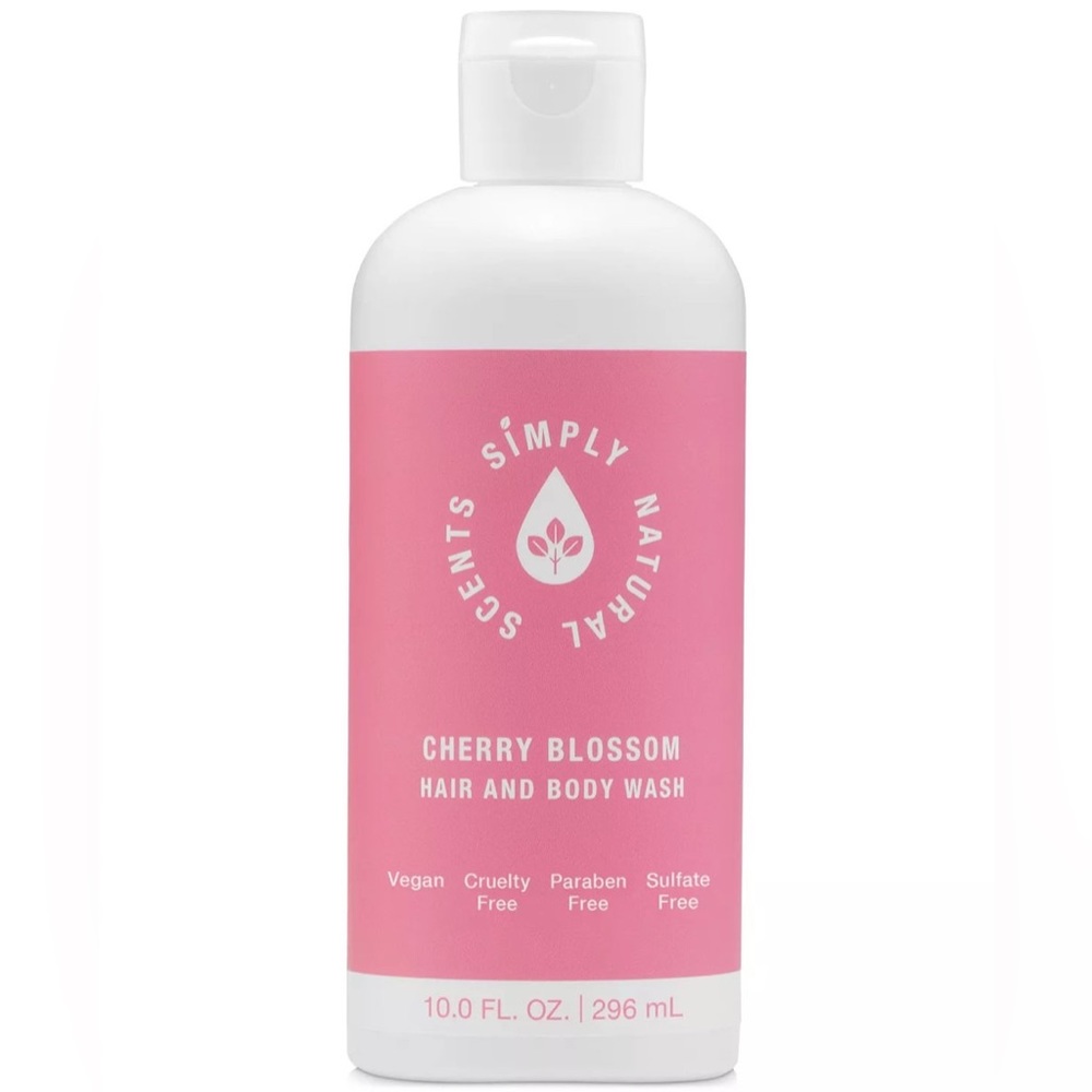 Cherry Blossom Vegan Sulfate free Hair & Body Wash Simply Naturals 10-oz. NWT